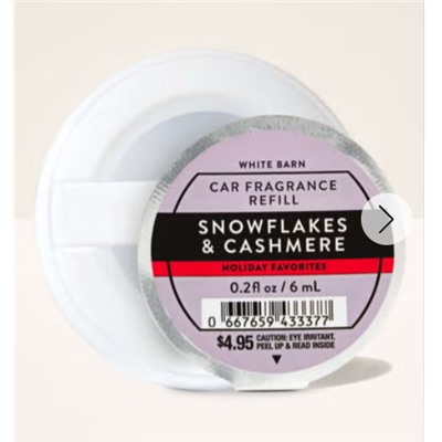 Snowflakes & Cashmere Car Fragrance Refill