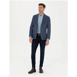 Koyu Mavi Slim Fit Ceket