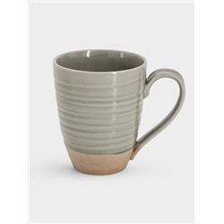 Кружка, 350 мл, керамика, серо-бежевая, Спираль, Dallas