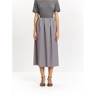 Юбка миди на резинке из костюмной шерсти, S1124/peter