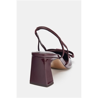 SLINGBACK HEELED SHOES WITH BOW