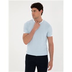 Mavi Slim Fit Bisiklet Yaka Triko Tişört