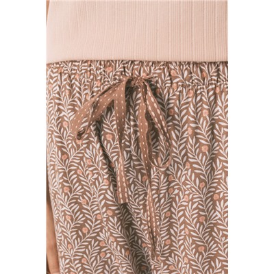 Pijama Capri algodón estampado rosa amarillo