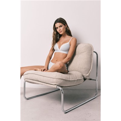 Sujetador triangular algodón canalé azul CHARMING