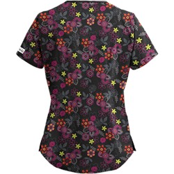 UA Mystic Garden Black Print Scrub Top