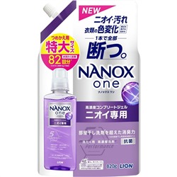 LION Гель для стирки Smells NANOX one Концентрат с повыш дезодор и антибакт эф ар мыла 820 гр см уп