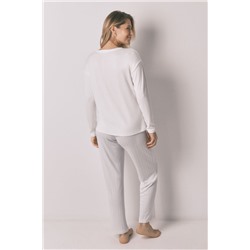 Pijama largo "maternity" punto azul