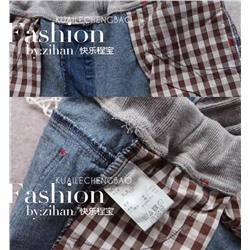 Детские хлопковые джинсовые брюки