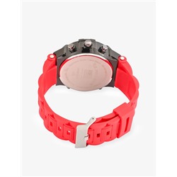 MEN'S RED AND BLACK RUBBER STRAP ANA DIGI WATCH