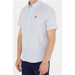 Erkek Mavi Kısa Kollu Gömlek