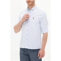 Erkek Açık Mavi Uzun Kollu Gömlek