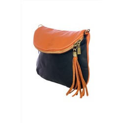 Bandolera de piel Camel y azul marino - Firenze Artegiani