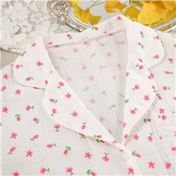 Симпатичный муслиновый домашний комплект пижама 🌷