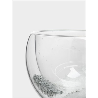 Кружка, 270 мл, 2 шт, стекло Б, с ягодами и еловыми ветками внутри, Wind-mystery