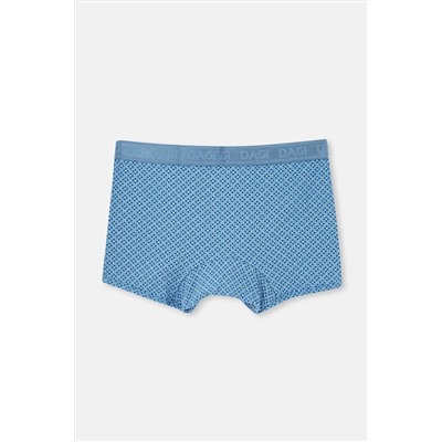 Dagi Açık Mavi-Mavi 2'li Desenli Micro Modal Boxer