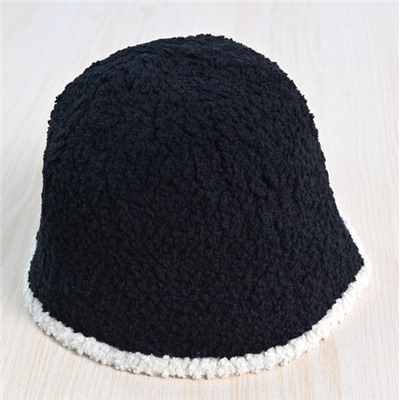 Модная твидовая повседневная зимняя панама контрастного цвета