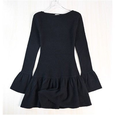 Черное винтажное вязаное платье-свитер  Н*М