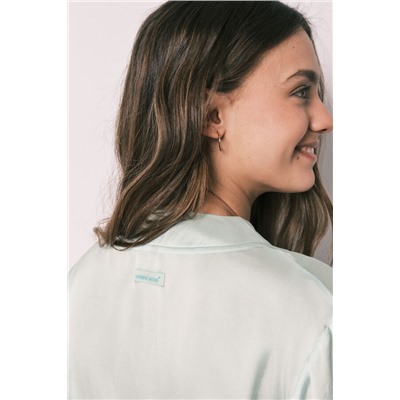 Bata midi satén verde