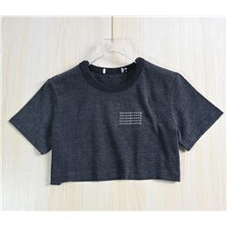 Мини ультракороткая хлопковая футболка АЛЕКСАНДР ВАН*Г