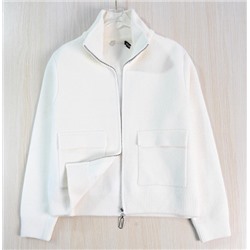 Вязаный кардиган с воротником-стойкой