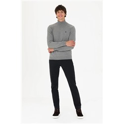 Erkek Gri Melanj Basic Kazak