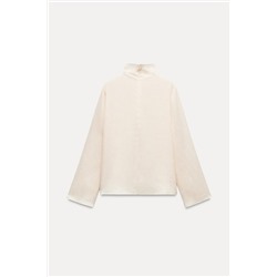 ZW COLLECTION SEMI-SHEER CREASED-EFFECT BLOUSE