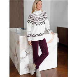 Укороченные эластичные брюки слим из микро вельвета