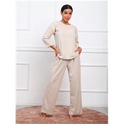 Костюм женский махровый с брюками палаццо КЖ017