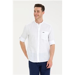 Erkek Beyaz Uzun Kollu Gömlek