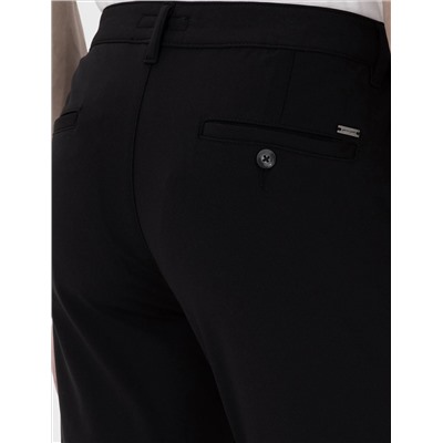 Siyah Slim Fit Esnek Jogger Kanvas Pantolon