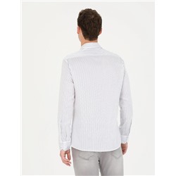 Lacivert Slim Fit Uzun Kollu Gömlek