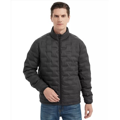 Hawke & Co. Men's Stand Collar Lightweight Warm Cube Jacket