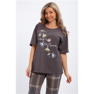 Костюм домашний футболка с бриджами арт.1429б