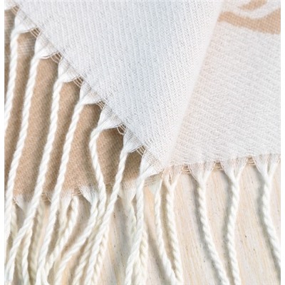 Зимний теплый мягкий жаккардовый шарф