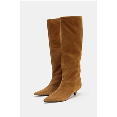 SUEDE HEELED BOOTS