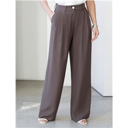 Брюки палаццо с защипами из плотного лиоцелла