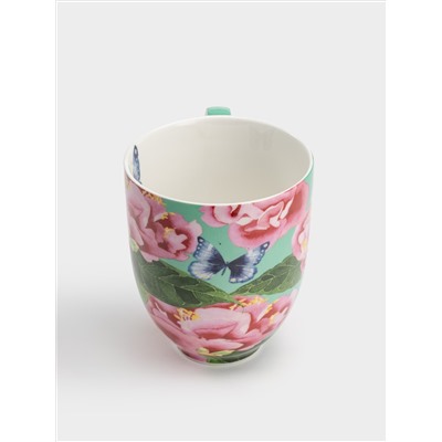 Кружка, 400 мл, с подставкой, Камелии