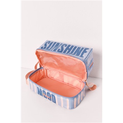 Neceser mediano impermeable estampado rayas