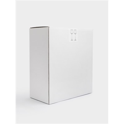 Бокал для вина, 580 мл, 2 шт, стекло, с серебристым кантом, Rhapsody