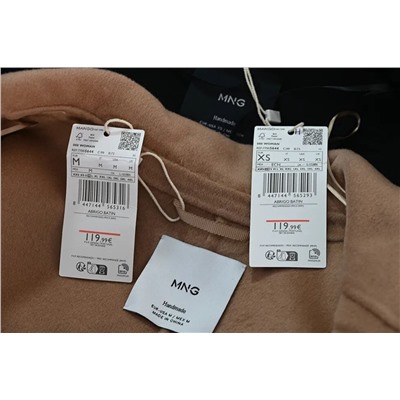 Женское двубортное шерстяное пальто средней длины МАНГ*О