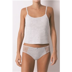 Braga clásica ancha algodón y plumeti gris