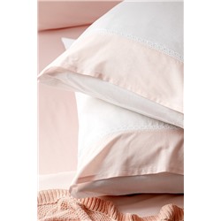 Nicola %100 Pamuk Yastık Kılıfı - Pudra
