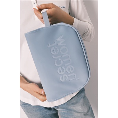 Neceser mediano doble cremallera azul