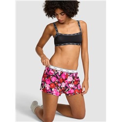 PINK Flannel Boxy Ruﬄed Pajama Shorts