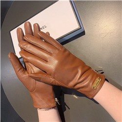 Женские утепленные кожаные перчатки  Chane*l