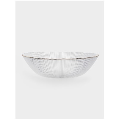 Блюдо глубокое, 17x5 см, стекло, с золотистым кантом, Wengen