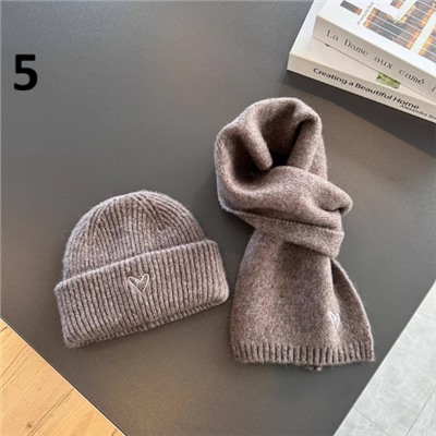 Шапка и шарф для мальчиков/девочек. Размер 2-10 лет