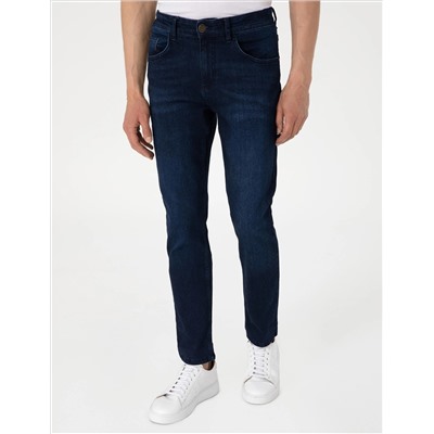 Koyu Lacivert Slim Fit Jean Pantolon