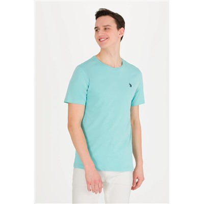 Erkek Mint Basic Bisiklet Yaka Tişört