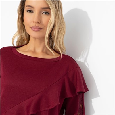 Туника в трендовом цвете, Вам письмо (бордовая)